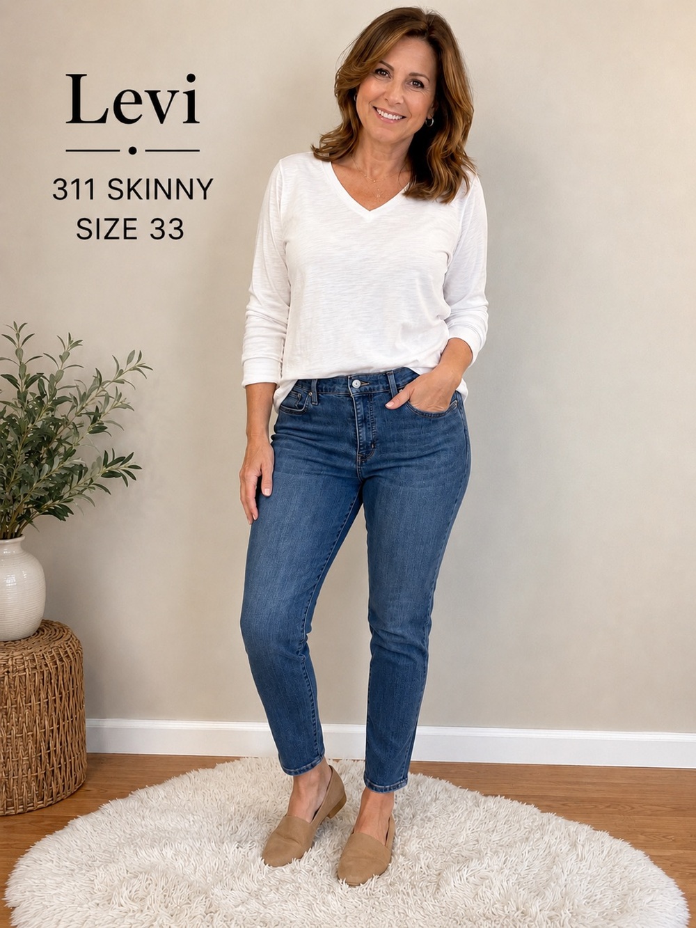 Levi’s 311 Shaping Skinny Jeans Size 33 Blue Stretch Denim